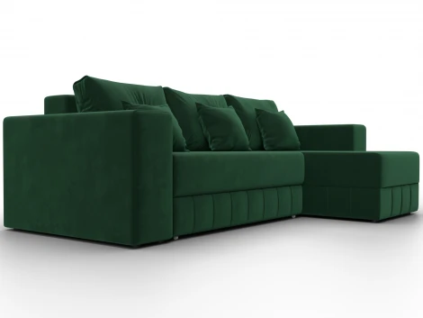 Диван угловой Лига-076 угол универсальный (ДСП/Пластик/Велюр/Зеленый) Лига Диванов 129842