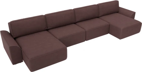 Диван п-образный Лига-048 НПБ лонг Лига Диванов (Замша) арт.128360