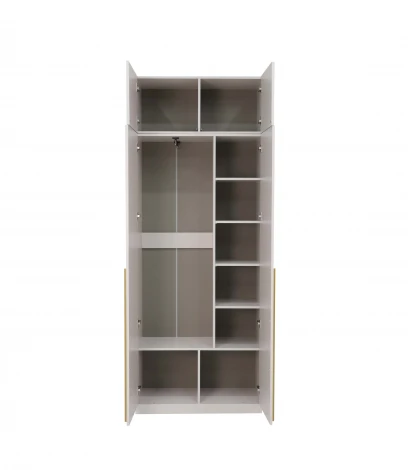 Шкаф Николь-2, Кашемир/Сатиновое золото Ивару 102010