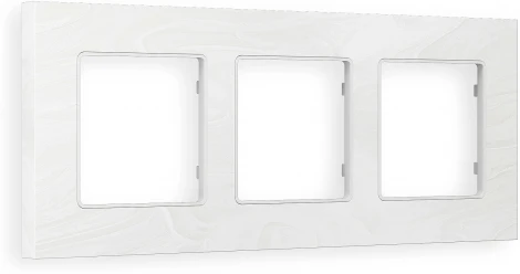 Рамка Ambrella Volt ALFA Grand (Белый мрамор) 3-ая AF930103