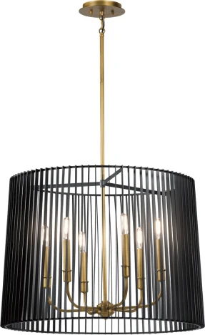 Подвесная люстра Kichler Linara QN-LINARA-6P-BK (220V, круглые)