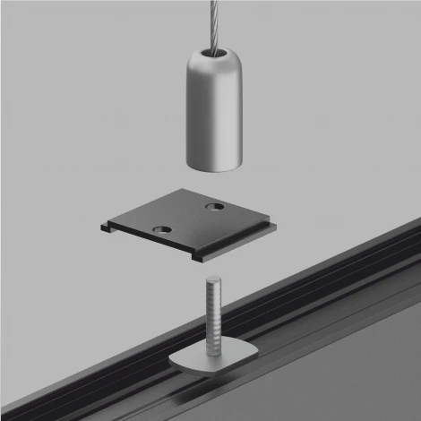 Крепление для троса 1шт Gravity черный (магнитный) Maytoni Technical TRA004HP-21B (48V)