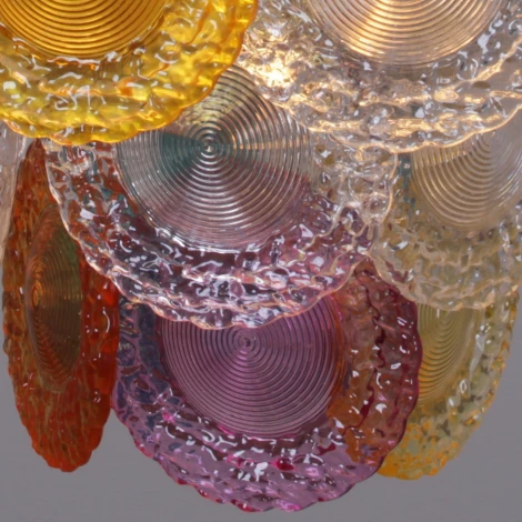 Подвесная люстра хрусталь ILLUMICO IL8712-6PDI-39 GD