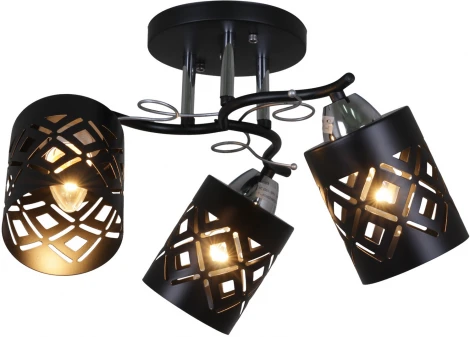 Потолочная люстра на штанге Reluce 08267-0.3-03 BK+CR (220V)