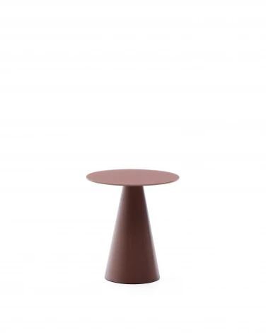 Журнальный столик Wilshire из стекла и стали терракотовый Ø50cm La Forma (ex Julia Grup) 253559
