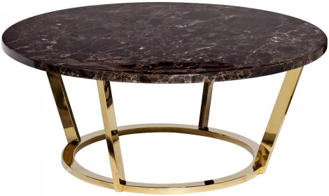 Стол журнальный Dark Emperador  d100*40,6см Garda Decor арт.33FS-CT20C05-PG