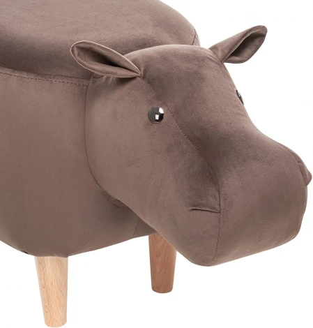 Пуф Leset Hippo COMBI (Фанера,Массив дерева,Велюр/Светло-коричневый) арт.2500000103476