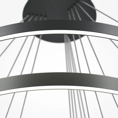 Подвесной светильник ярусный светодиодный Maytoni Rim MOD058PL-L200BK (220V, на тросе)