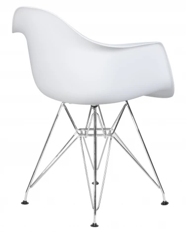 Стул обеденный DAW CHROME (ножки хром, цвет сиденья белый)