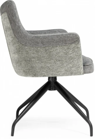 Стул на металлокаркасе Woodville Kaser 360 крутящийся grey / black арт.15841