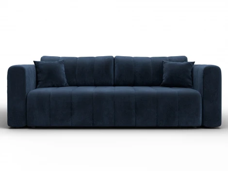 Диван прямой Лига-062 НПБ (ДСП,Фанера,ХДФ/Пластик/Велюр/Синий) Лига Диванов 130277