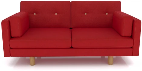 Диван Arsko Ингвар М красный велюр