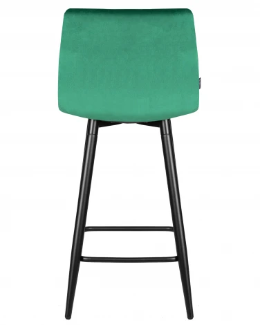 Набор 2 шт стул полубарный DOBRIN OLIVIA (черные матовые ножки, зелёный велюр (108-64))