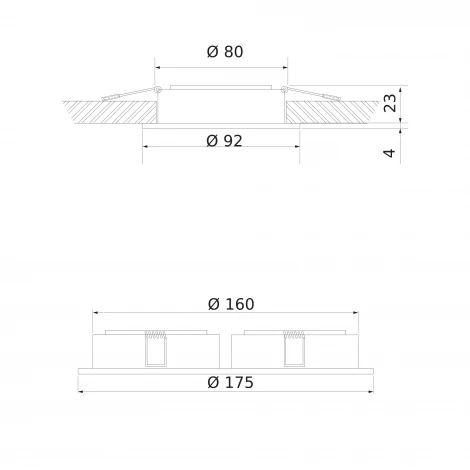 Встраиваемый точечный светильник Elektrostandard 1081/1-2 & 1091/1-2 1091/2 (220V)