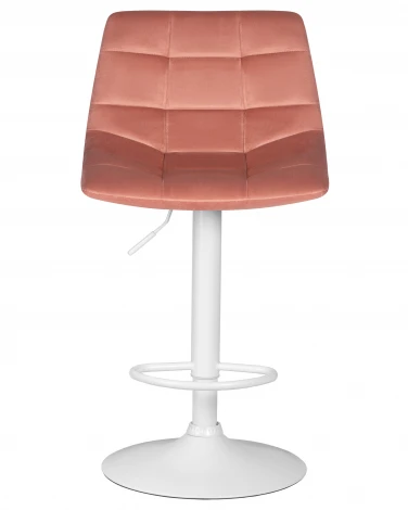 Набор 2 шт стул барный DOBRIN TAILOR WHITE (пудрово-розовый велюр (MJ9-32))