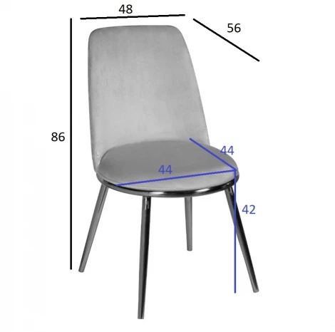 76AR-24GOLD Стул велюр бежевый/золото 48*56*86см Garda Decor