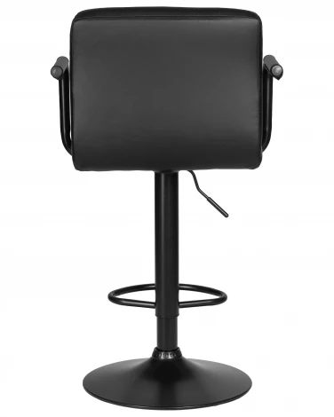 Стул барный DOBRIN KRUGER ARM BLACK (черный) 5011_BlackBase-LM BLACK, цвет сиденья черный, основания черный