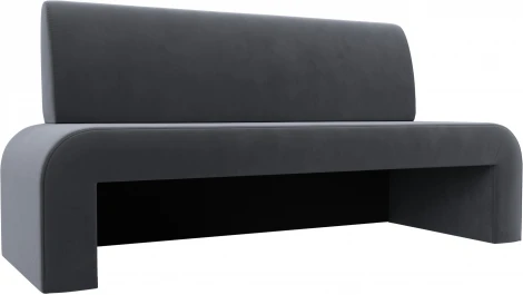 Диван кухонный прямой Кармен (Серый/Велюр) Лига Диванов арт.126084