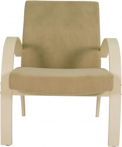 Кресло для отдыха Денди шпон, Ткань ультра санд, каркас дуб шампань шпон от фабрики Mebelik