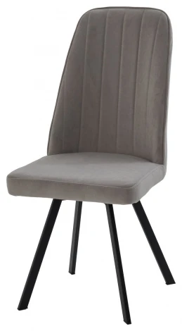 Стул ПРОВАНС 360 град. поворот. цвет B22 Серый, велюр / черный каркас M-City 64731