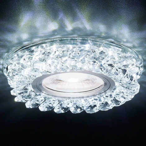 Встраиваемый точечный светильник Ambrella Декоративные Кристалл Led+mr16 S257 CH (220V)