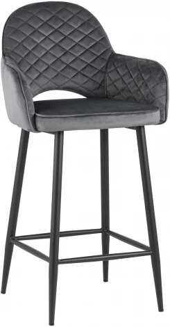 Стул полубарный Stool Group Венера диамант велюр серый УТ000004925