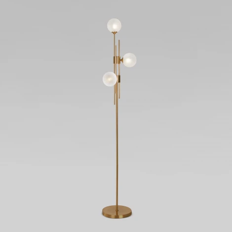Торшер Eurosvet Volver 01383/3 латунь (220V, выключатель, шарики)