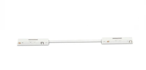 Токопроводящий угловой соединитель для подвесного/накладного/встраиваемого шинопровода Donolux Slim Line Connector 90 DLS W белый