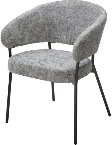 Стул M-City SAGE 3018-17 серый, шенилл / черный каркас