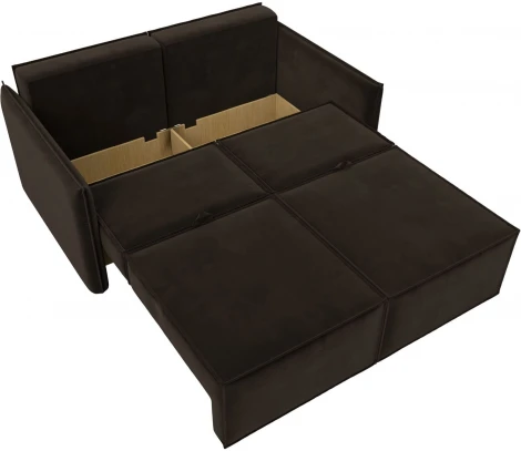 Диван прямой Либерти мини (Коричневый/Микровельвет) Лига Диванов арт.121904