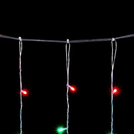 Гирлянда Занавес Облегченный 2 x 2 м Разноцветный 220В, 400 LED, Провод Прозрачный ПВХ, IP54