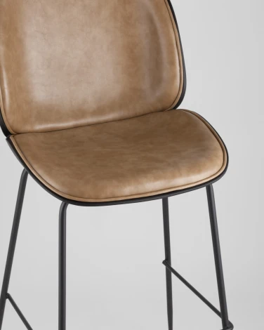 Стул барный Stool Group Beetle PU со спинкой бежевый УТ000001766