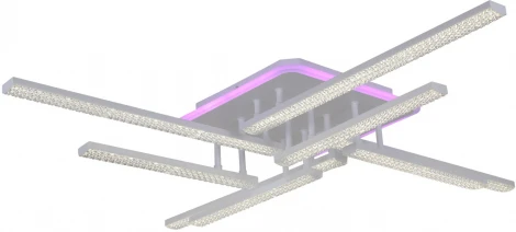 Потолочная люстра RGB светодиодная на штанге с пультом Reluce 77138-0.3-4+4 (220V)