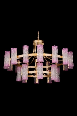 Подвесная люстра ярусная Fluorite Inverno FL1090-24P (LED, 220V, хрусталь, на цепи)