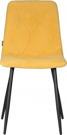 Стул обеденный DOBRIN CHILLY ROMBO (Горчичный Simple 15, основание черное) 006 ROMBO, цвет сиденья горчичный основания черный