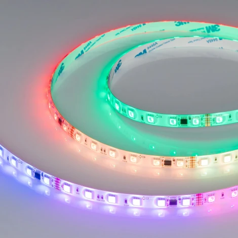 Светодиодная лента герметичная DMX-SE-B60-10mm 24V RGB-PX6 (14 W/m, IP65, 5m) (Arlight,) 039607(1)