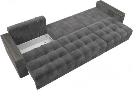 Диван прямой с декором Лига-049 НПБ Лонг Лига Диванов (Велюр) арт.128440