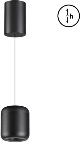 Подвесной светильник с механизмом регулировки высоты Novotech Lisse 359438 черный LED 10W 220V 3000K (на проводе, круглые)