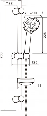 Душевой комплект Agger Proud A0831100 два смесителя + Душевой гарнитур Agger Wave