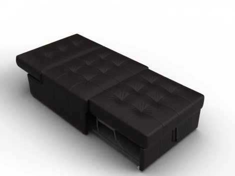 Кресло-кровать Лига-107 (80) (ЛДСП,Брус,Фанера,Экокожа/Коричневый) Лига Диванов 134942