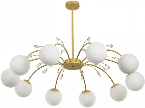 Потолочная люстра на штанге Arte Milano Neapol-71069 273802/10 GD (220V, шар)