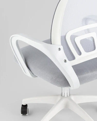 Кресло офисное TopChairs Simple SN серый пластик белый TopChairs УТ000042081