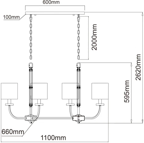 Подвесная люстра Chiaro Палермо 386017108 (220V, на цепи)
