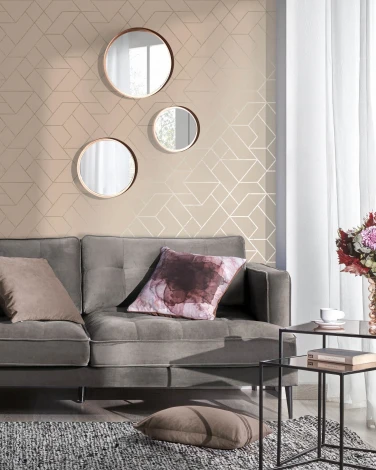 Настенное зеркало La Forma (ex Julia Grup) Wilton (Черный,Золотой/ Металл,Медь,Стекло,Сталь)