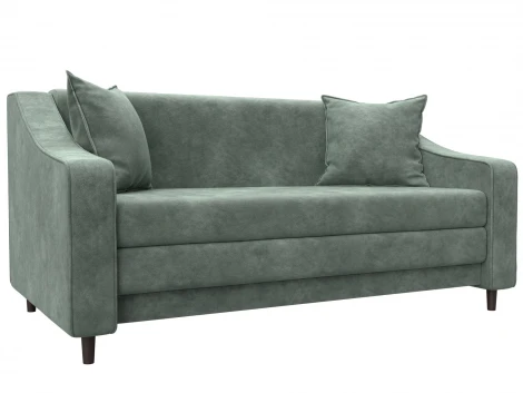 Диван прямой Лига-071 (ЛДСП,Брус,Фанера/Дерево/Велюр/Зеленый) Лига Диванов 129780