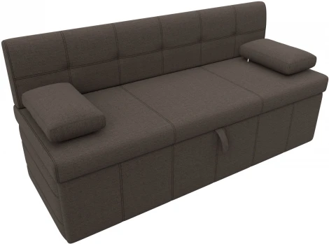 Диван кухонный прямой Лео (Коричневый/Рогожка) Лига Диванов арт.123760