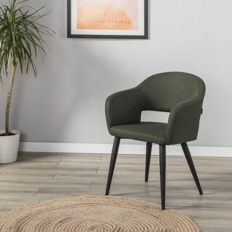 Стул R-Home Oscar тёмно-зеленый/черный