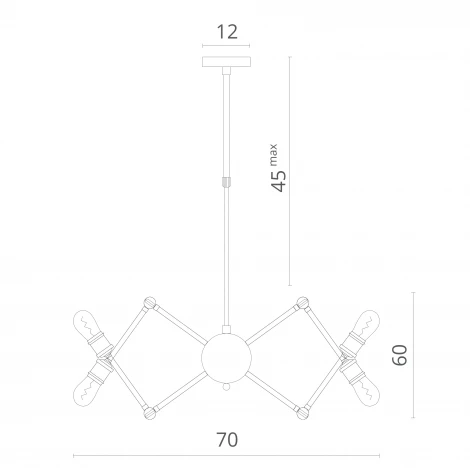 Подвесной светильник Divinare Formica 3037/03 SP-12 (220V, паук)
