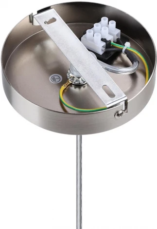 Подвесной светильник Lumion Nikki 8251/2 никель/серый, металл/текстиль Е27 2*60W 220V (на проводе, круглые)