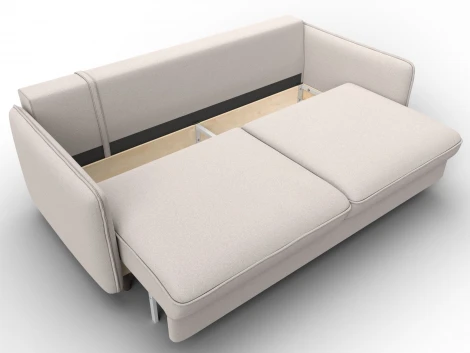 Диван прямой Лига-064 НПБ (ДСП/Дерево/Замша/Бежевый) Лига Диванов 129620